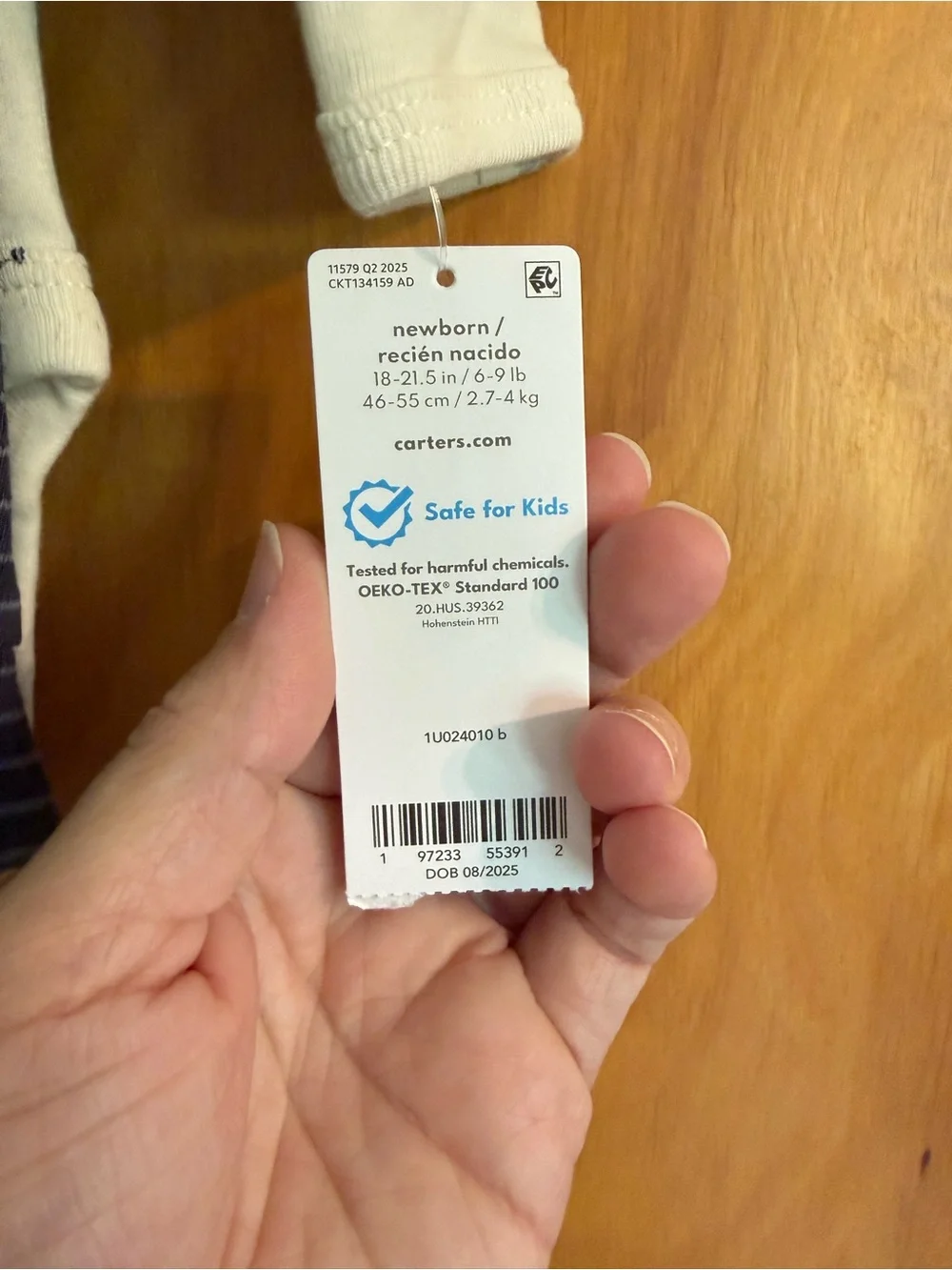 NWT Carter's Slate Blue Long-Sleeve Bodysuit with Mammoth Graphic Set of 3